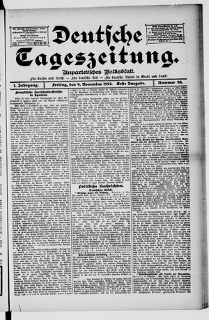 Deutsche Tageszeitung vom 09.11.1894