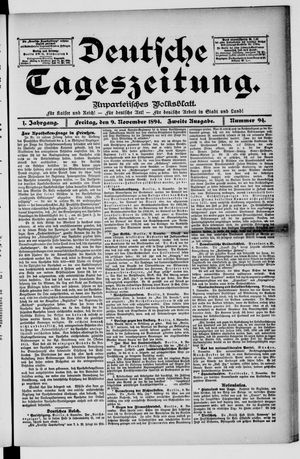Deutsche Tageszeitung vom 09.11.1894