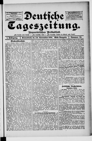 Deutsche Tageszeitung vom 10.11.1894