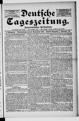 Deutsche Tageszeitung vom 10.11.1894
