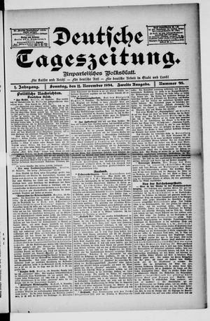 Deutsche Tageszeitung vom 11.11.1894