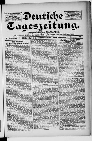Deutsche Tageszeitung vom 14.11.1894
