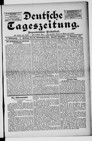 Deutsche Tageszeitung vom 16.11.1894