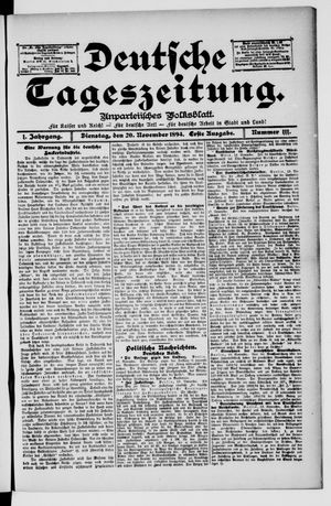 Deutsche Tageszeitung vom 20.11.1894