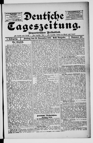 Deutsche Tageszeitung vom 23.11.1894