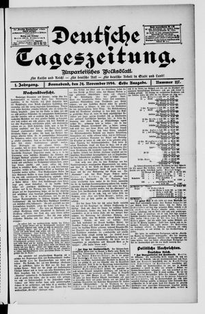 Deutsche Tageszeitung vom 24.11.1894