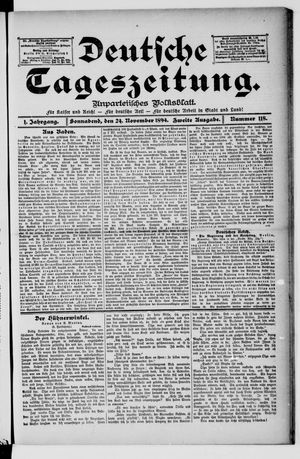 Deutsche Tageszeitung vom 24.11.1894