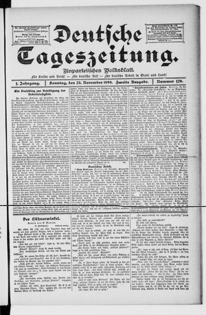 Deutsche Tageszeitung vom 25.11.1894