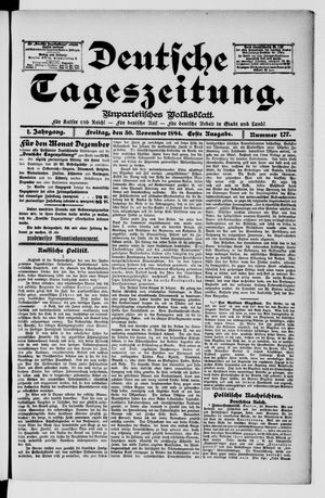 Deutsche Tageszeitung vom 30.11.1894