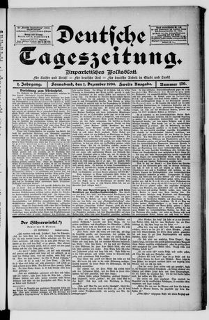 Deutsche Tageszeitung vom 01.12.1894