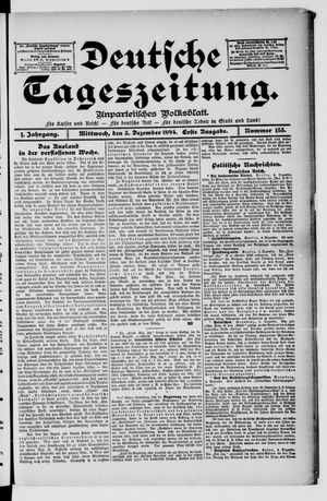 Deutsche Tageszeitung vom 05.12.1894