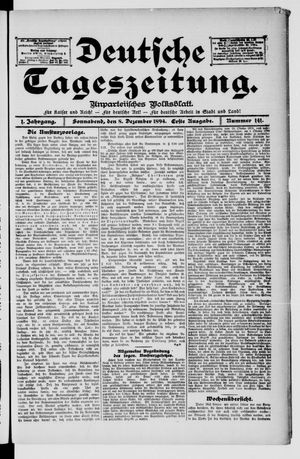 Deutsche Tageszeitung vom 08.12.1894