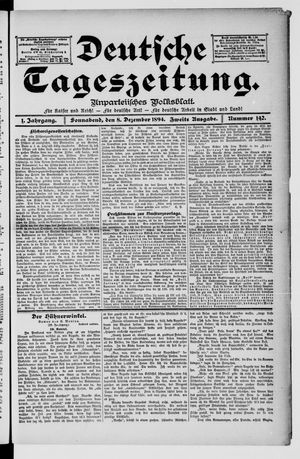 Deutsche Tageszeitung vom 08.12.1894