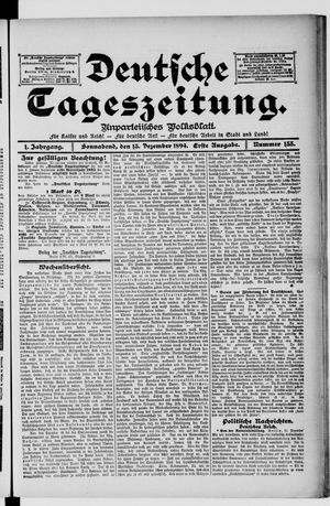 Deutsche Tageszeitung vom 15.12.1894