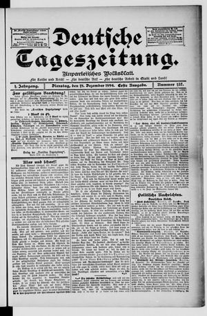 Deutsche Tageszeitung vom 18.12.1894
