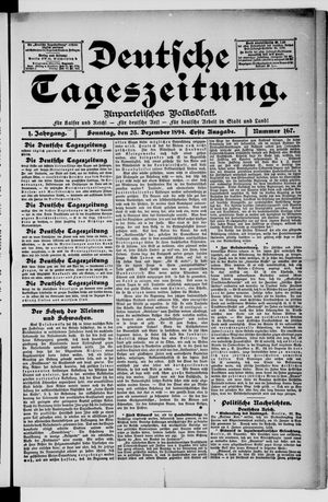 Deutsche Tageszeitung vom 23.12.1894