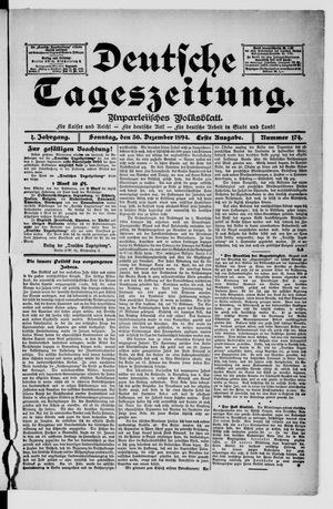 Deutsche Tageszeitung on Dec 30, 1894