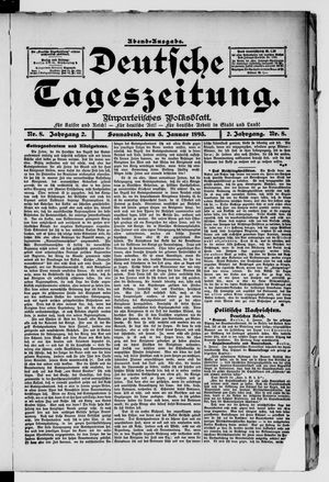 Deutsche Tageszeitung vom 05.01.1895