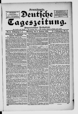 Deutsche Tageszeitung vom 08.01.1895