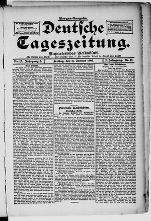 Deutsche Tageszeitung vom 11.01.1895