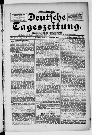 Deutsche Tageszeitung vom 11.01.1895