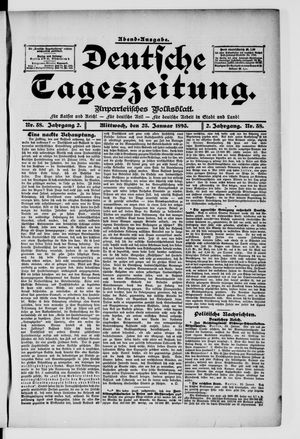 Deutsche Tageszeitung vom 23.01.1895