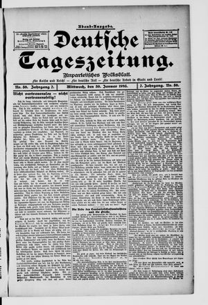 Deutsche Tageszeitung on Jan 30, 1895