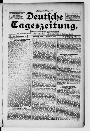 Deutsche Tageszeitung on Feb 1, 1895