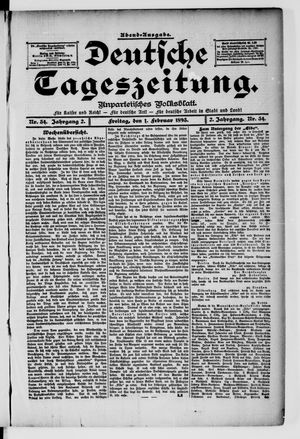 Deutsche Tageszeitung on Feb 1, 1895