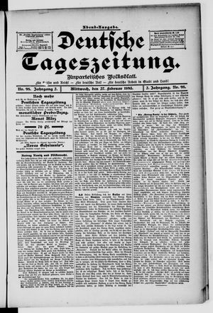 Deutsche Tageszeitung vom 27.02.1895