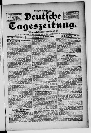Deutsche Tageszeitung vom 01.03.1895