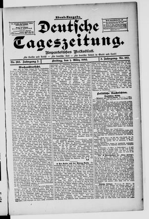 Deutsche Tageszeitung vom 01.03.1895