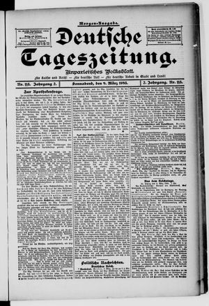 Deutsche Tageszeitung vom 09.03.1895