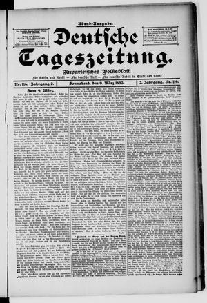 Deutsche Tageszeitung vom 09.03.1895