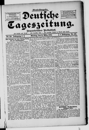 Deutsche Tageszeitung vom 11.03.1895