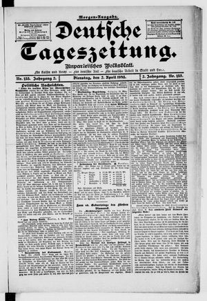 Deutsche Tageszeitung vom 02.04.1895