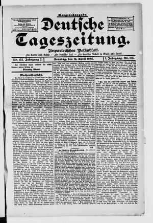 Deutsche Tageszeitung vom 14.04.1895