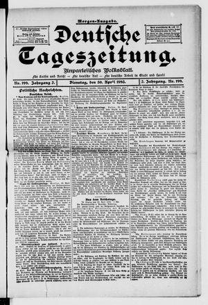 Deutsche Tageszeitung vom 30.04.1895