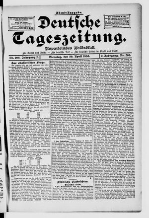 Deutsche Tageszeitung vom 30.04.1895