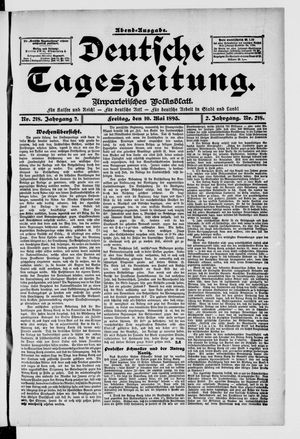 Deutsche Tageszeitung on May 10, 1895