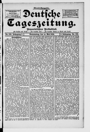 Deutsche Tageszeitung vom 16.05.1895