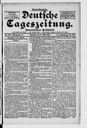 Deutsche Tageszeitung vom 17.05.1895