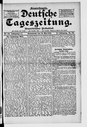 Deutsche Tageszeitung vom 25.05.1895