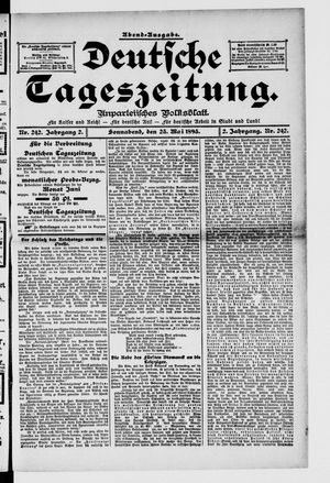 Deutsche Tageszeitung vom 25.05.1895