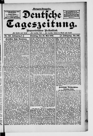 Deutsche Tageszeitung vom 26.05.1895