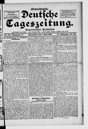Deutsche Tageszeitung on Jun 1, 1895