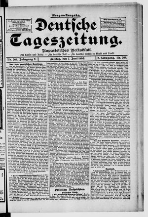 Deutsche Tageszeitung vom 07.06.1895