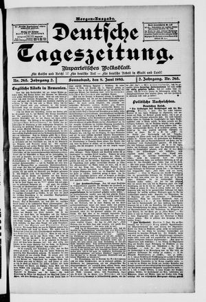 Deutsche Tageszeitung on Jun 8, 1895