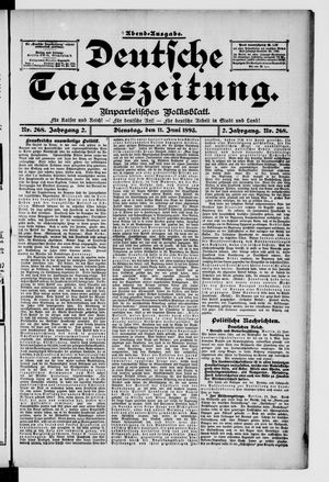 Deutsche Tageszeitung vom 11.06.1895