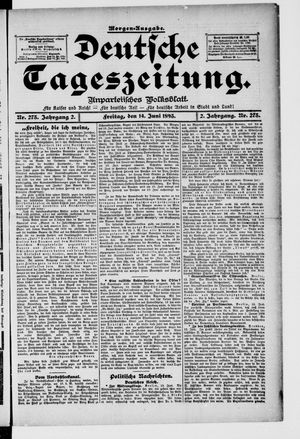 Deutsche Tageszeitung on Jun 14, 1895
